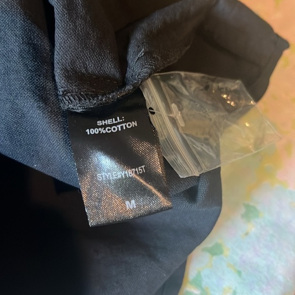 Tuckernuck X Pomander Place | Black Polly Pop Collar Relaxed Shirt Dress Medium - Picture 7 of 11